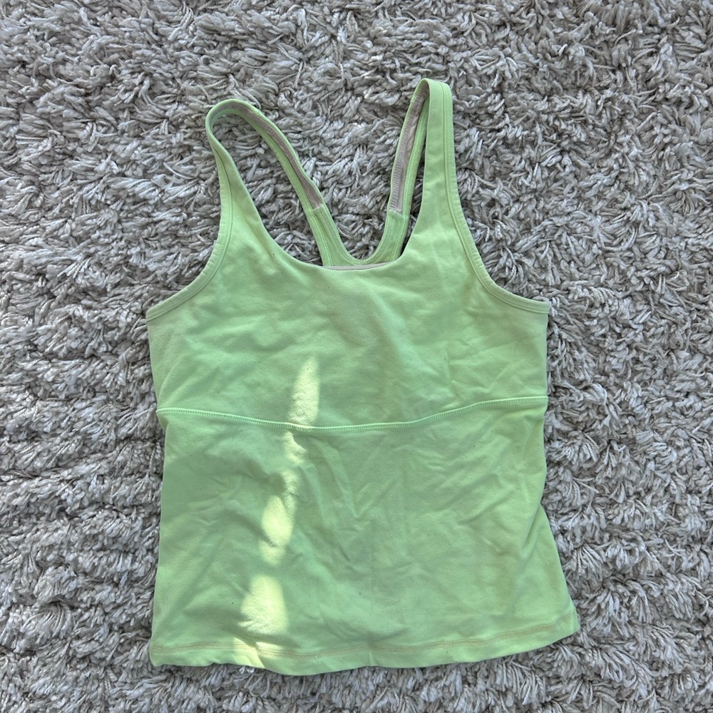 lululemon athletica Lime Green Tank Top